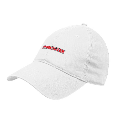  White Unstructured Adjustable Low Profile Hat - Rensselaer