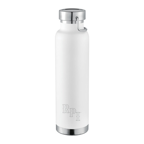  Thor Copper Vacuum Insulated White Bottle 22oz - RPI Engraved