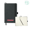 Thumbnail image for  5.5 x 8.5 Black FSC Mix Recycled Leather Bound Journal