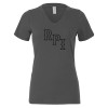 Thumbnail image for  Bella + Canvas Womens Asphalt V Neck Cotton T Shirt