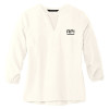 Thumbnail image for  Mercer + Mettle Womens Ivory 3/4 Sleeve Crepe Blouse