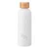Thumbnail image for  Blair White Stainless Steel Bottle w/ Bamboo Lid 17 oz