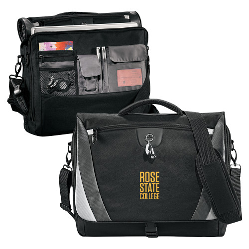 Rose State Black/Grey Slope Computer Messenger Bag