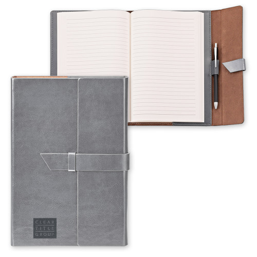 Fabrizio Junior Grey Portfolio w/Loop Closure-Clear Title Group Engraved