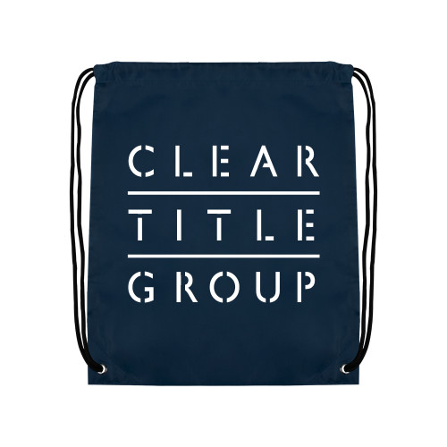 Navy Drawstring Backpack-Clear Title Group