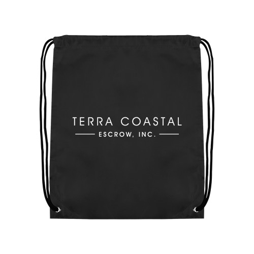 Black Drawstring Backpack-Terra Coastal Escrow