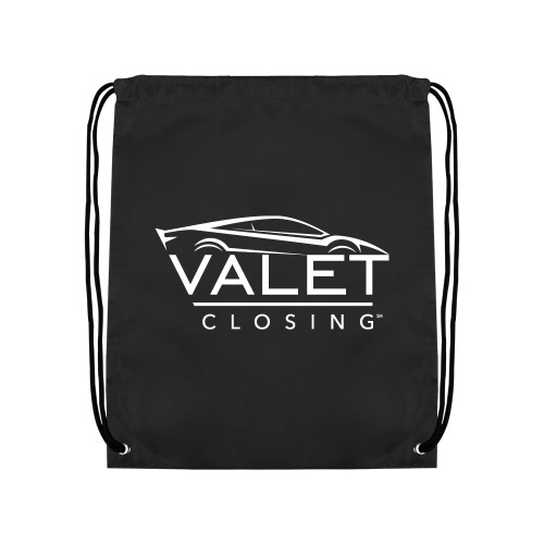 Black Drawstring Backpack-Valet Closing