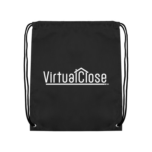 Black Drawstring Backpack-Virtual Close