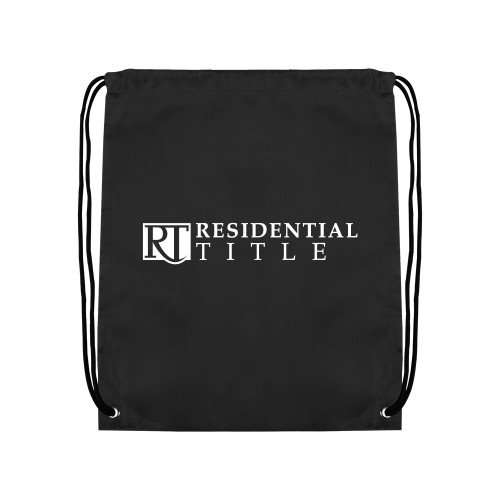 Black Drawstring Backpack-Residential Title Agency