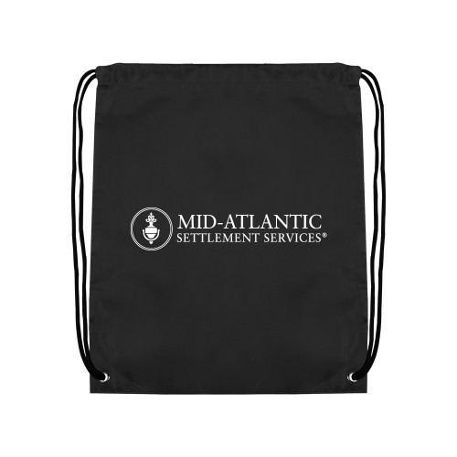 Black Drawstring Backpack-Mid-Atlantic Settlement Services