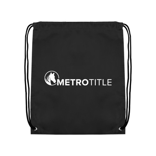 Black Drawstring Backpack-Metro Title