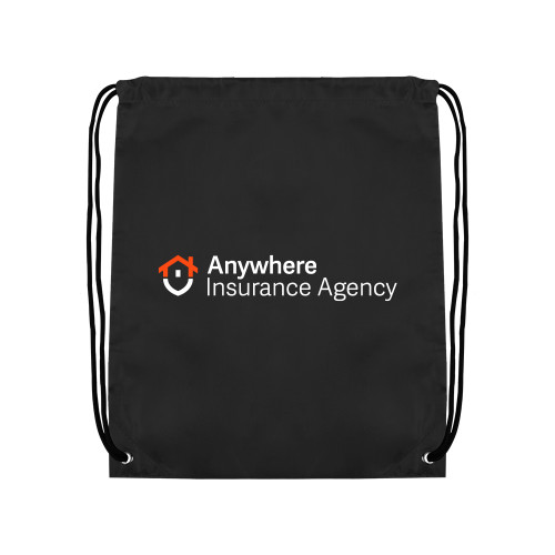 Black Drawstring Backpack-Anywhere Insurance Agency