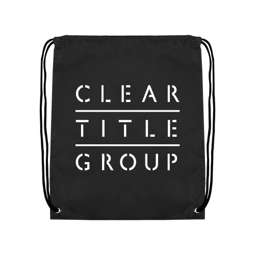 Black Drawstring Backpack-Clear Title Group
