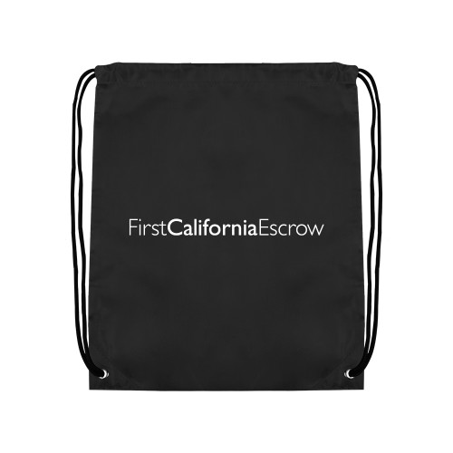 Black Drawstring Backpack-First California Escrow