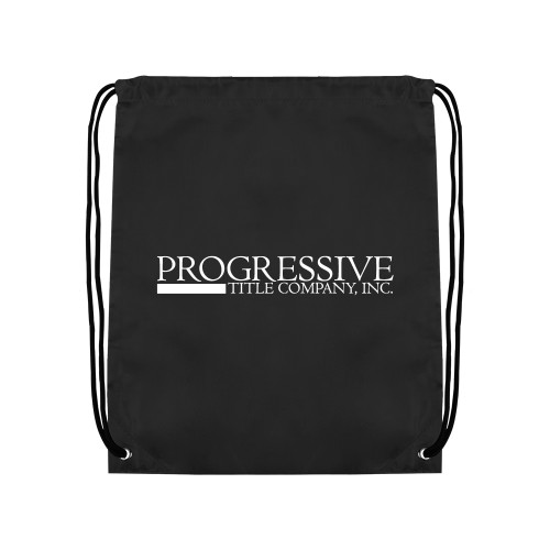Black Drawstring Backpack-Progressive Title