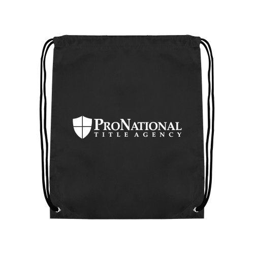 Black Drawstring Backpack-Pro National Title Agency