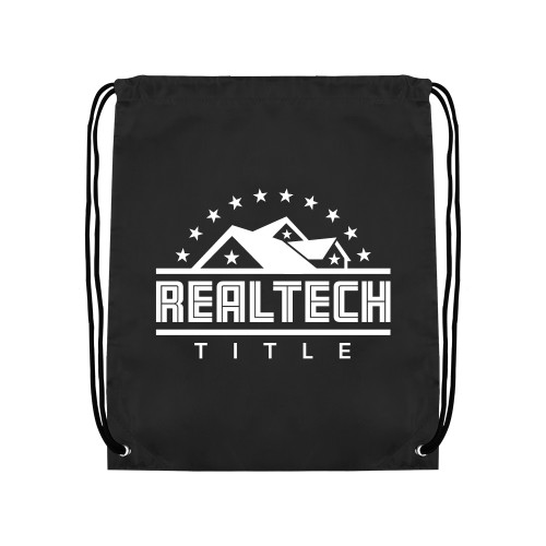 Black Drawstring Backpack-Real Tech Title