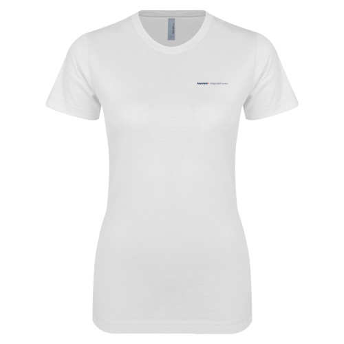 Next Level Womens White Boyfriend Tee-Anywhere Integrated Services Horizontal