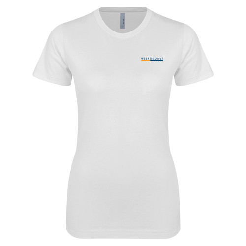Next Level Womens White Boyfriend Tee-West Coast Escrow Horizontal