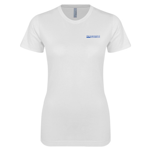 Next Level Womens White Boyfriend Tee-Progressive Title