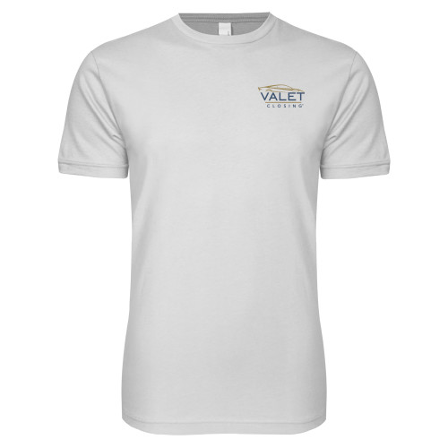 Next Level White SoftStyle T Shirt-Valet Closing