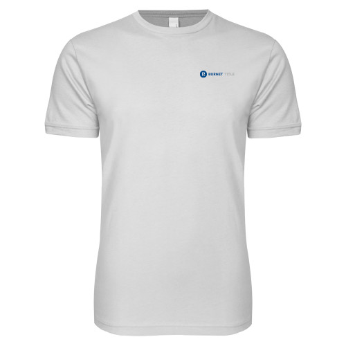 Next Level White SoftStyle T Shirt-Burnet Title
