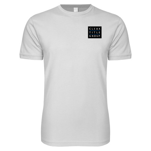 Next Level White SoftStyle T Shirt-Clear Title Group
