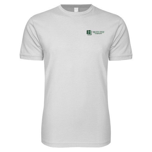 Next Level White SoftStyle T Shirt-Equity Title Company