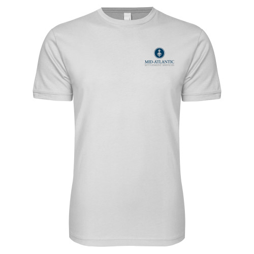 Next Level White SoftStyle T Shirt-Mid-Atlantic Settlement Services