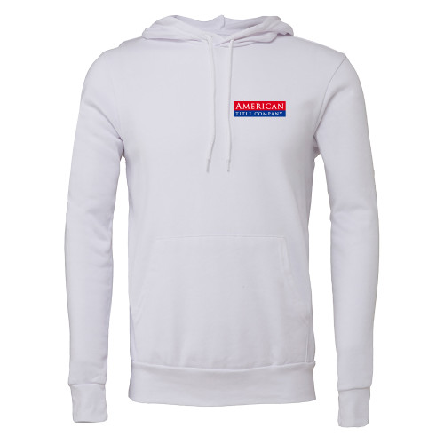 Bella + Canvas White Fleece Hood-American Title Company