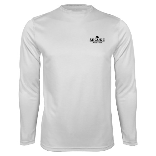 White Performance Long Sleeve Shirt-Secure Land Title