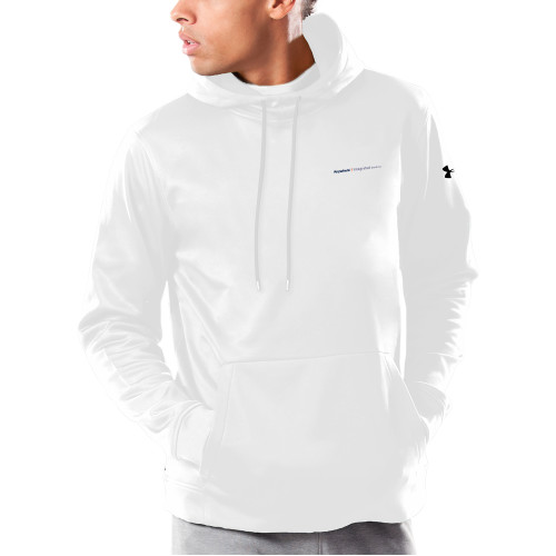 Under Armour White Armour Fleece Hoodie-Anywhere Integrated Services Horizontal
