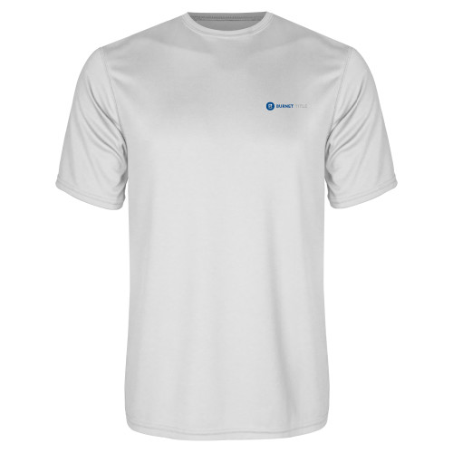 White Performance Tee-Burnet Title