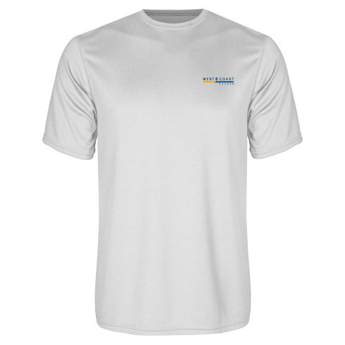 White Performance Tee-West Coast Escrow Horizontal