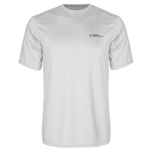 White Performance Tee-Anywhere Insurance Agency
