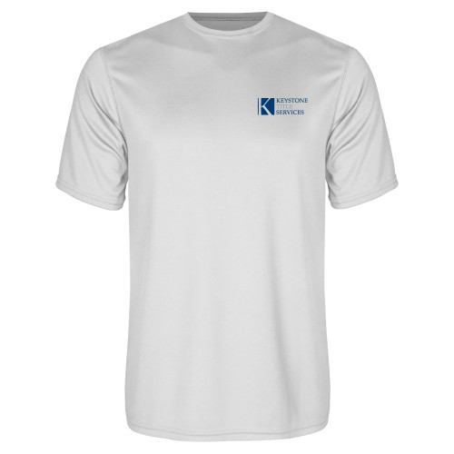 White Performance Tee-Keystone Title Services