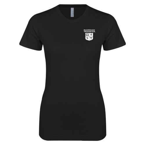 Next Level Womens Black Boyfriend Tee-Guardian Transfer Vertical