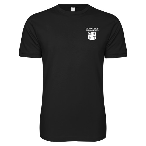 Next Level Black SoftStyle T Shirt-Guardian Transfer Vertical