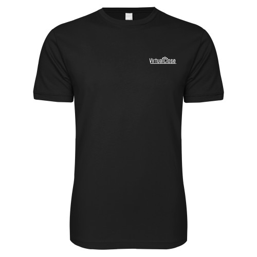 Next Level Black SoftStyle T Shirt-Virtual Close