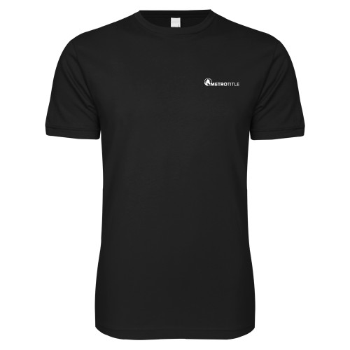 Next Level Black SoftStyle T Shirt-Metro Title