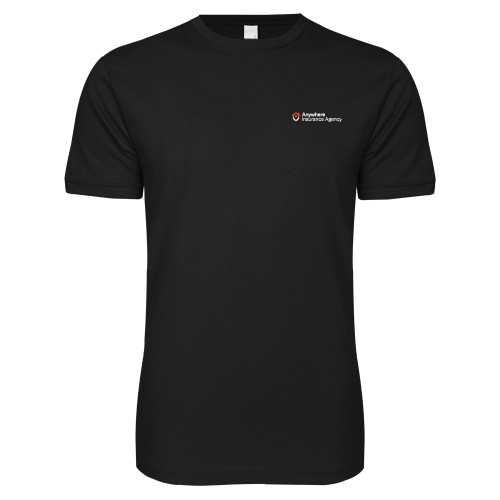 Next Level Black SoftStyle T Shirt-Anywhere Insurance Agency