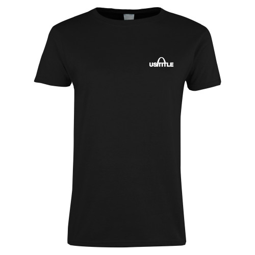 Womens Black Short Sleeve Tee-US Title