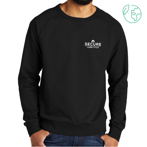 Allmade Black Organic French Terry Crewneck Sweatshirt-Secure Land Title