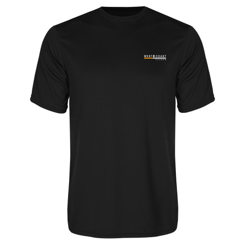 Black Performance Tee-West Coast Escrow Horizontal