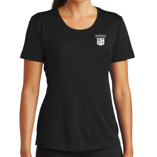 Womens Black Performance Tee-Guardian Transfer Vertical