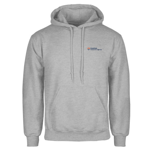 Grey Fleece Hoodie-Anywhere Insurance Agency