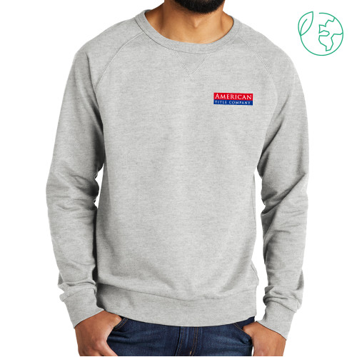 Allmade Light Grey Organic French Terry Crewneck Sweatshirt-American Title Company