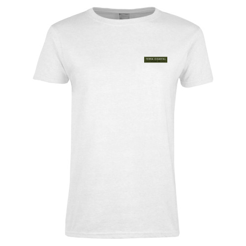 Womens White Short Sleeve Tee-Terra Coastal Escrow