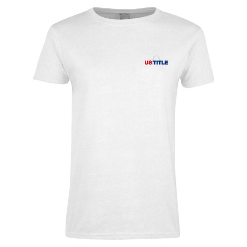Womens White Short Sleeve Tee-US Title