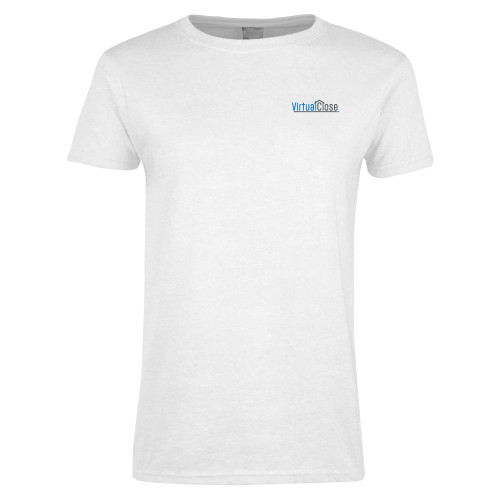 Womens White Short Sleeve Tee-Virtual Close
